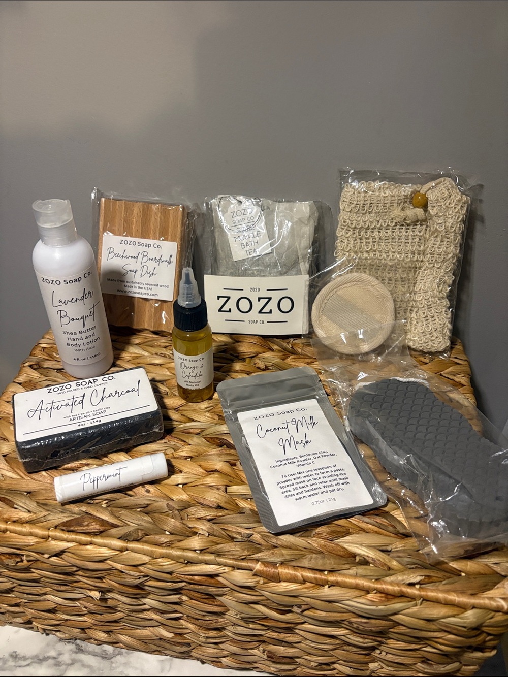 ZOZO Soap Co. Women’s Skincare Cleanser & Exfoliant Set - Cream, Gray
